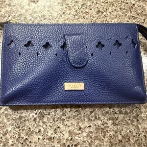 Kate Spade Blue Alegra Marcus Street Wallet Leather Crossbody Bag Clutch